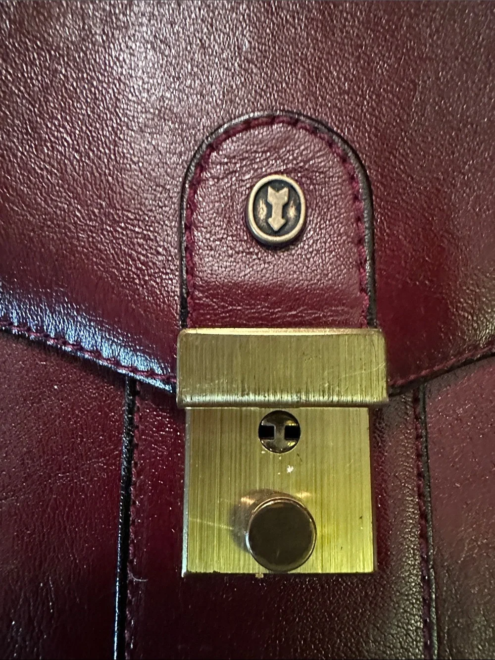 Gold Pfeil Classic Men's Leather Clutch Bag- Burgundy